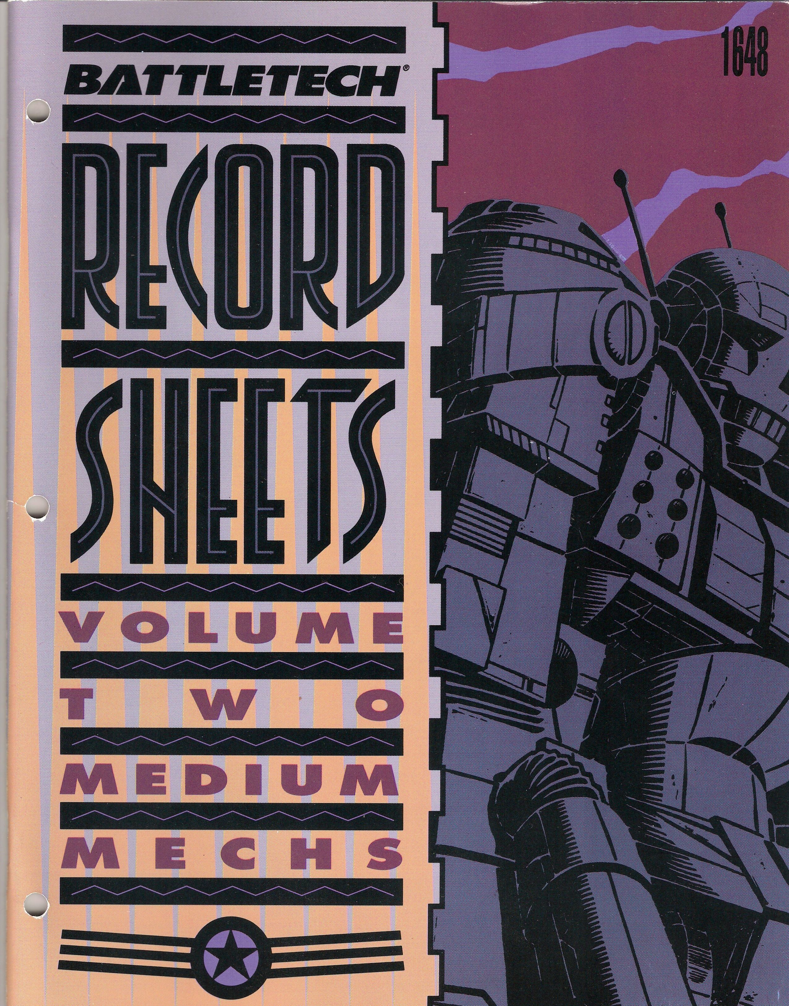 BattleTech Record Sheets Volume Two: Medium 'Mechs