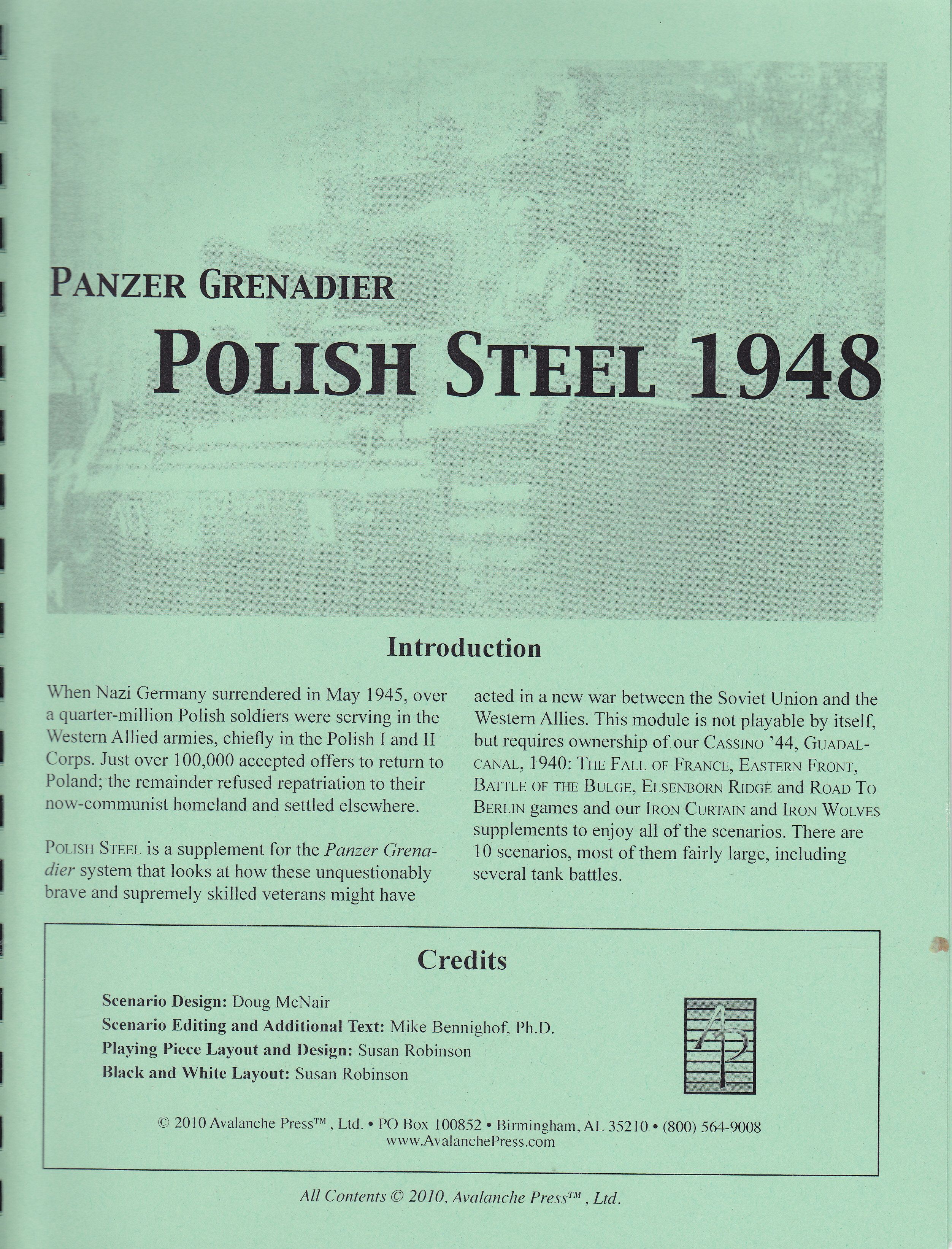 Panzer Grenadier: Polish Steel 1948