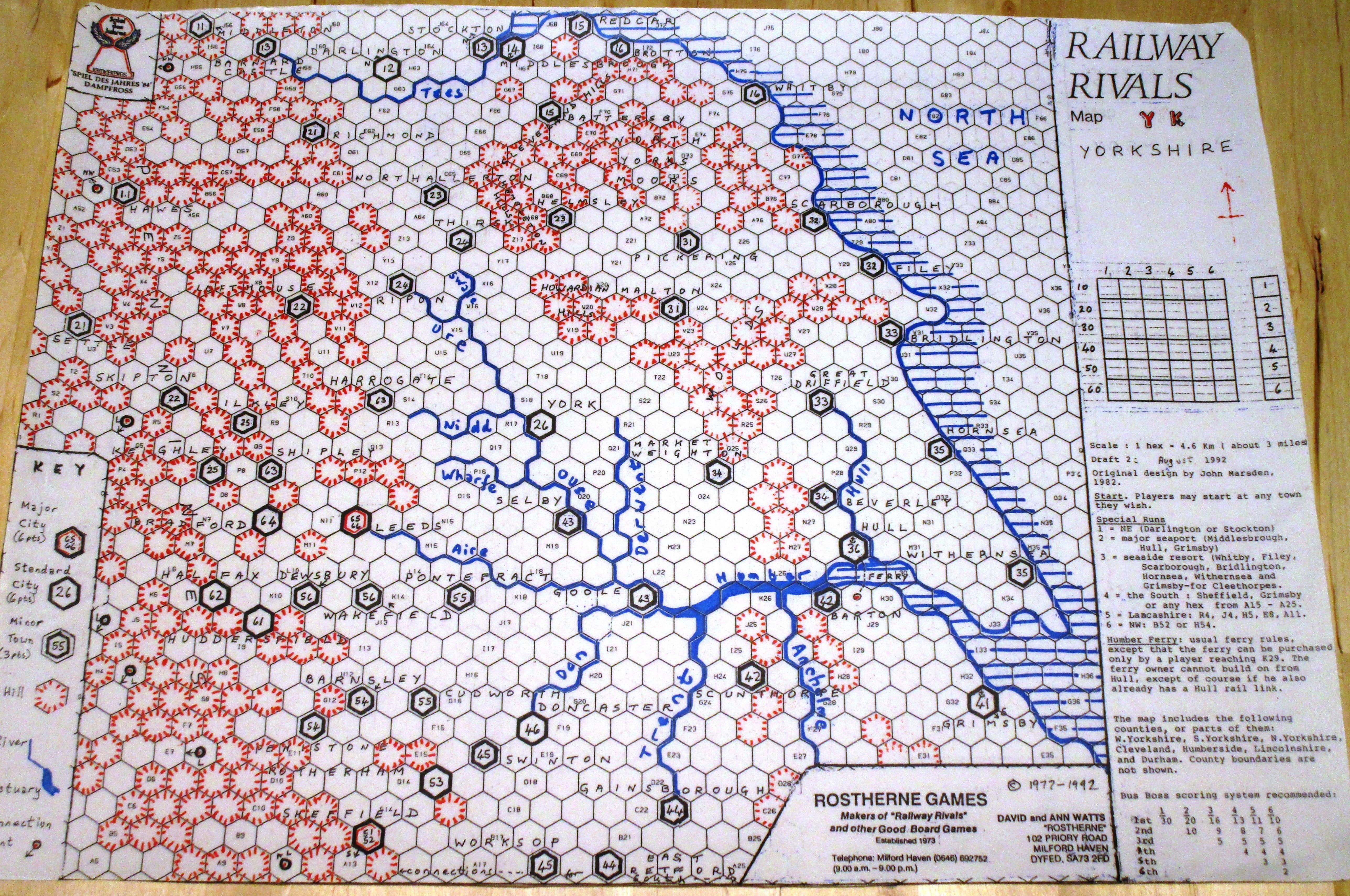 Railway Rivals Map YK: Yorkshire