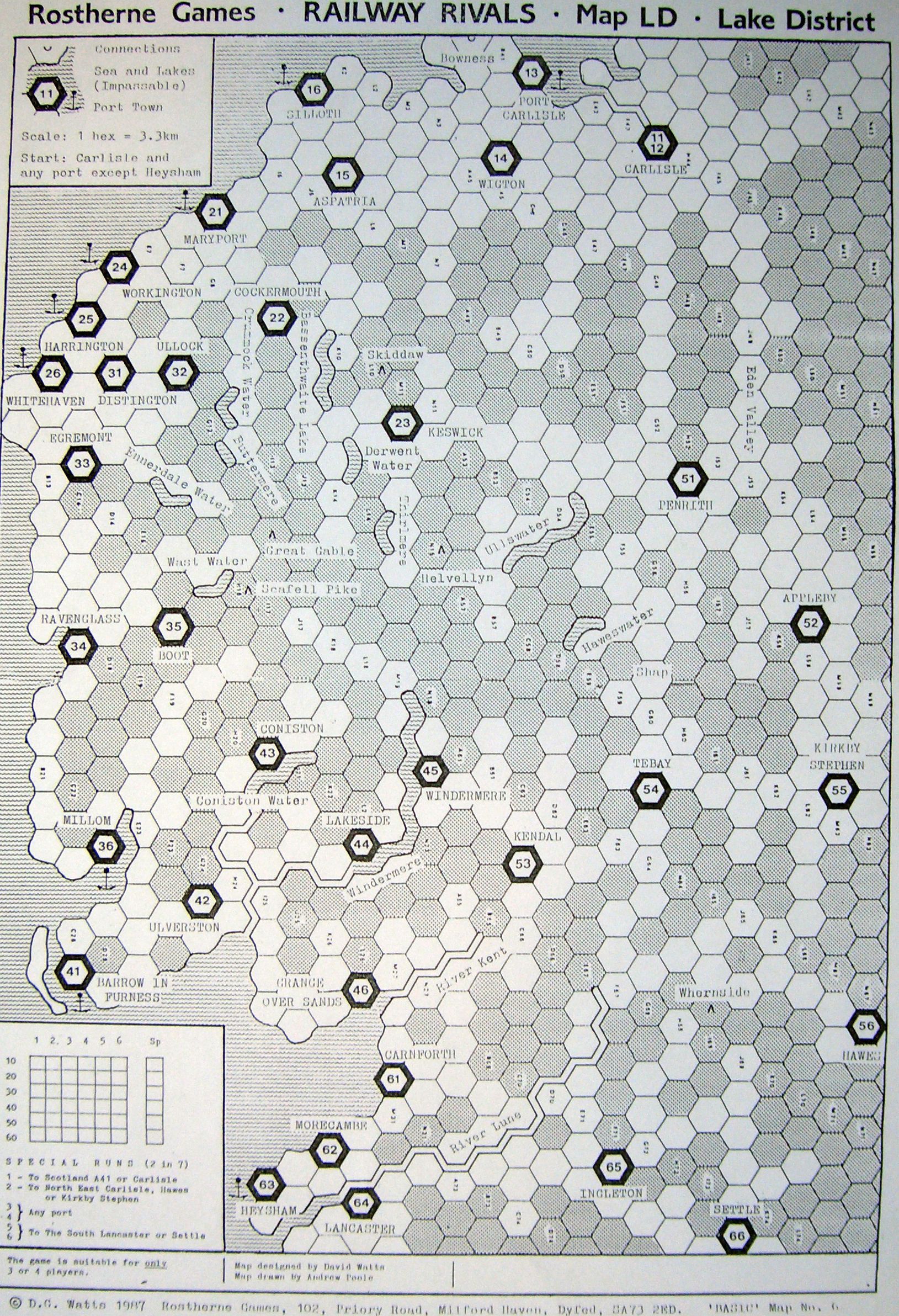 Railway Rivals Map LD: Lake District