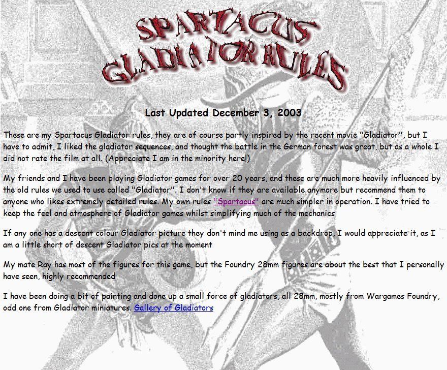 Spartacus: Gladiator Rules
