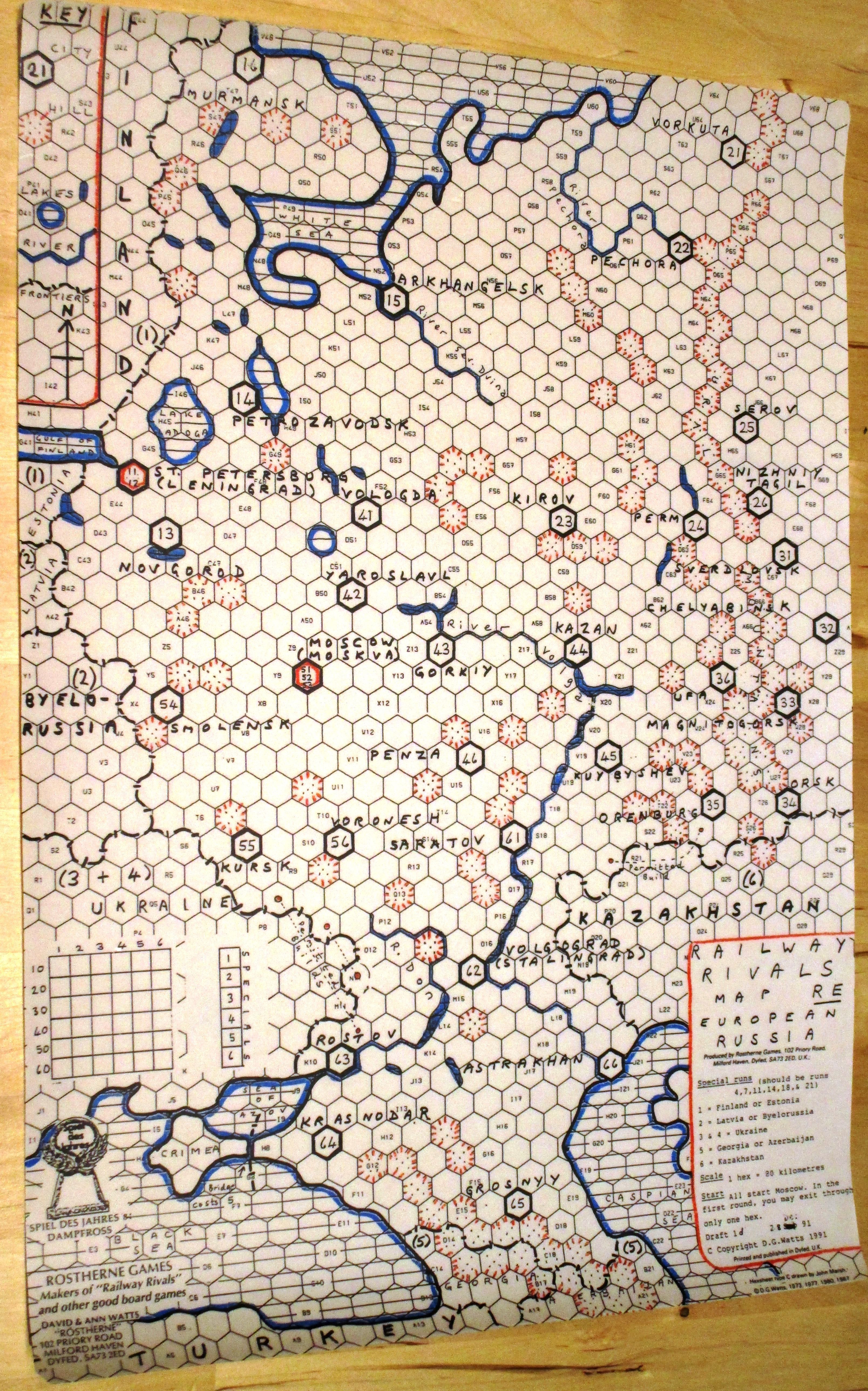 Railway Rivals Map RE: European Russia