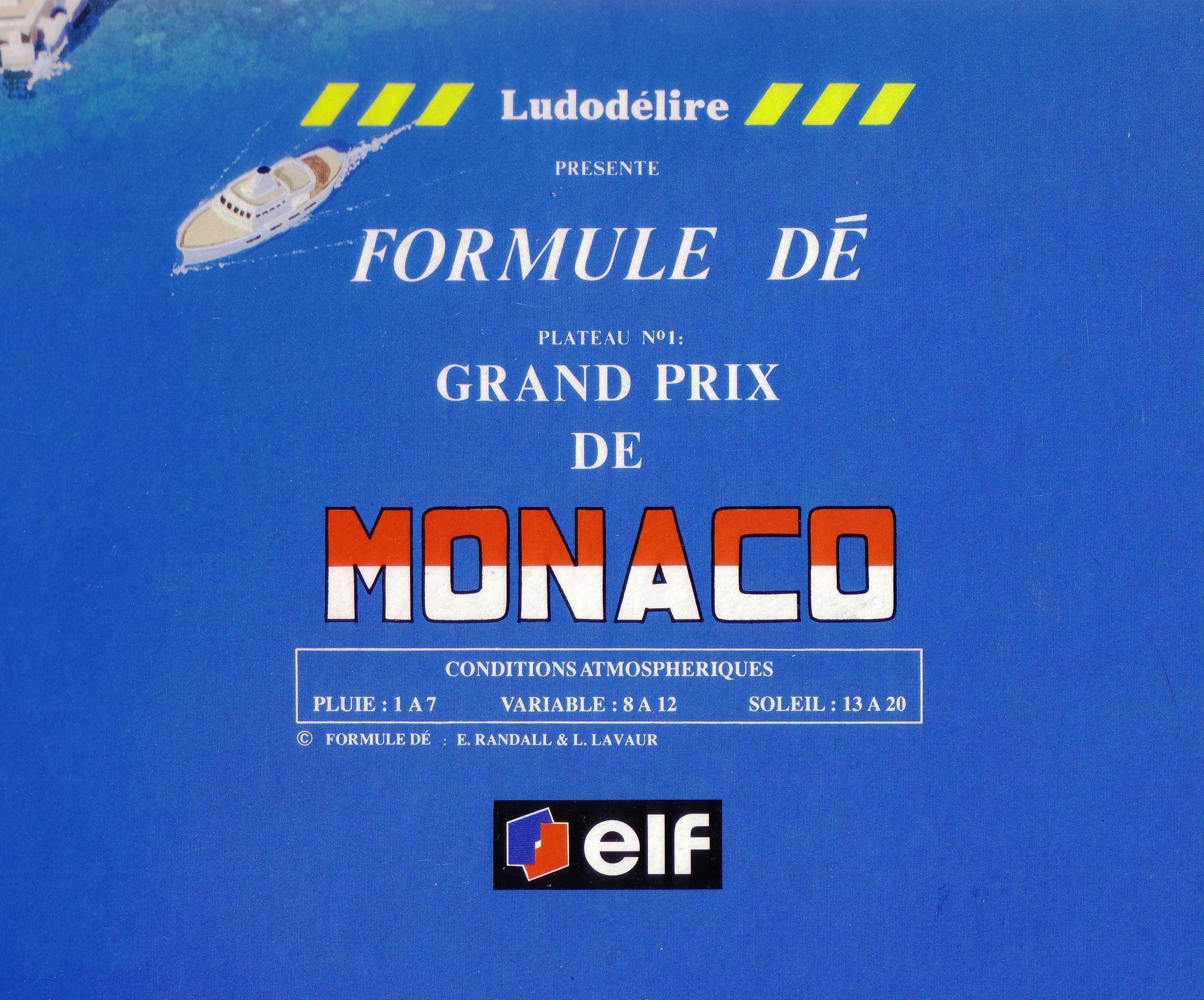 Formule Dé Circuit № 1: Grand Prix de MONACO
