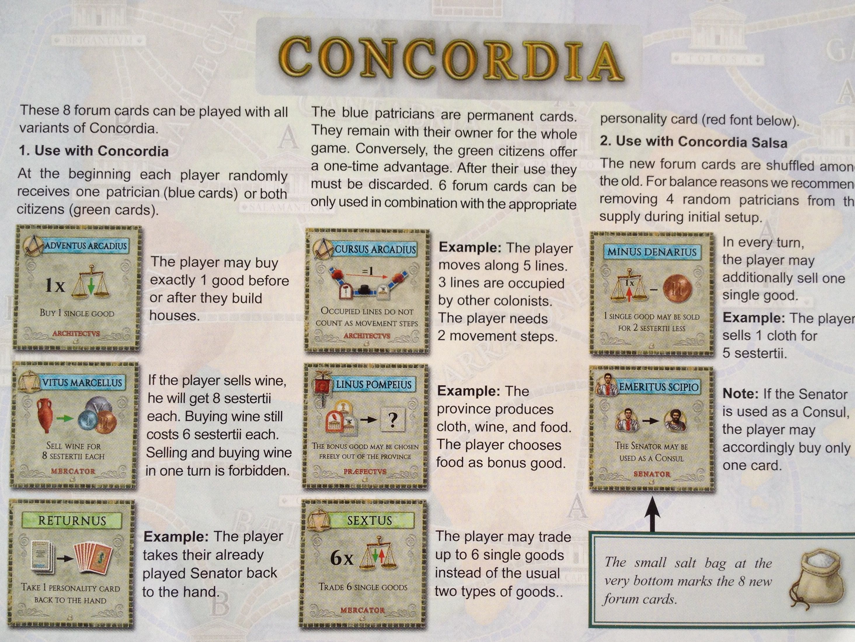 Concordia: 8 Forum Cards mini-expansion