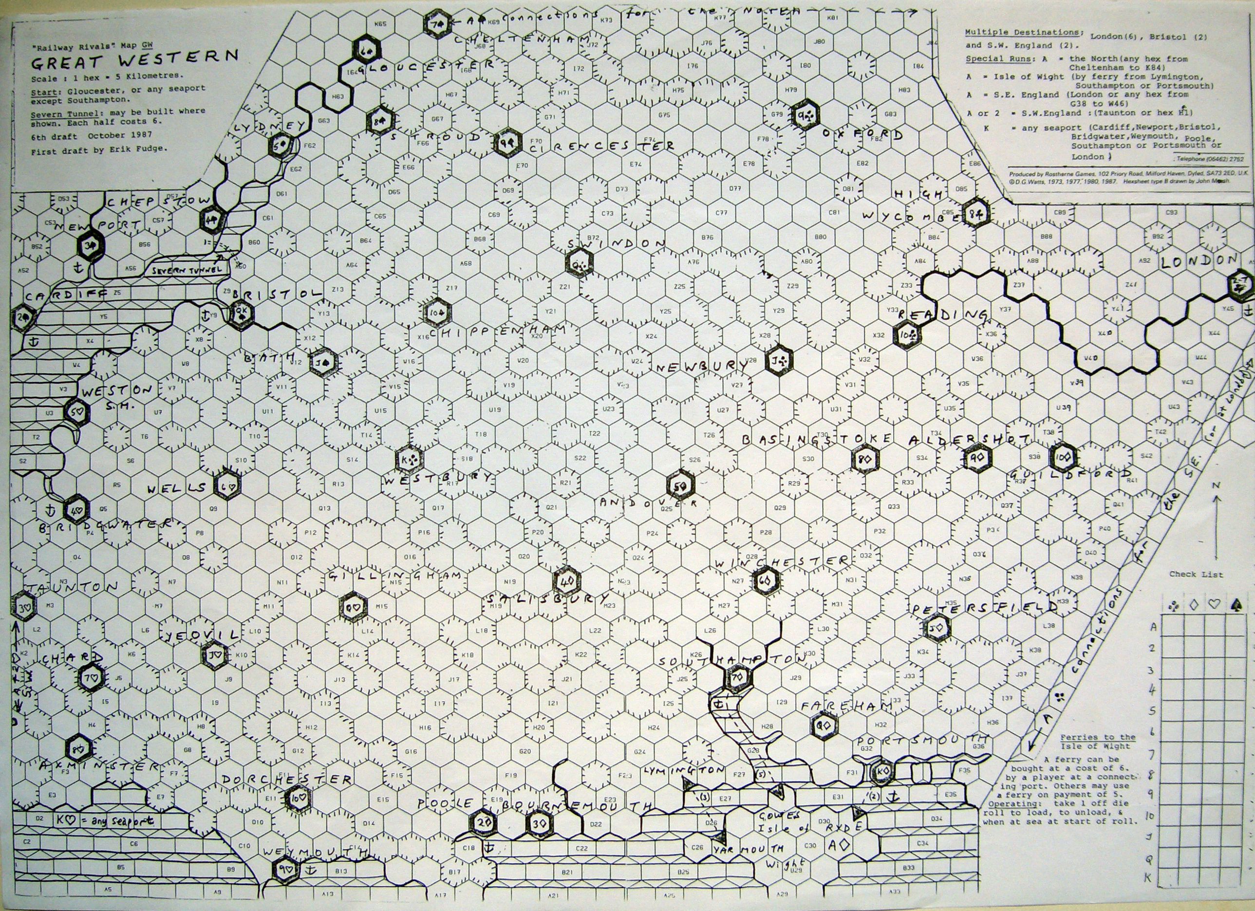 Railway Rivals Map GW: Great Western