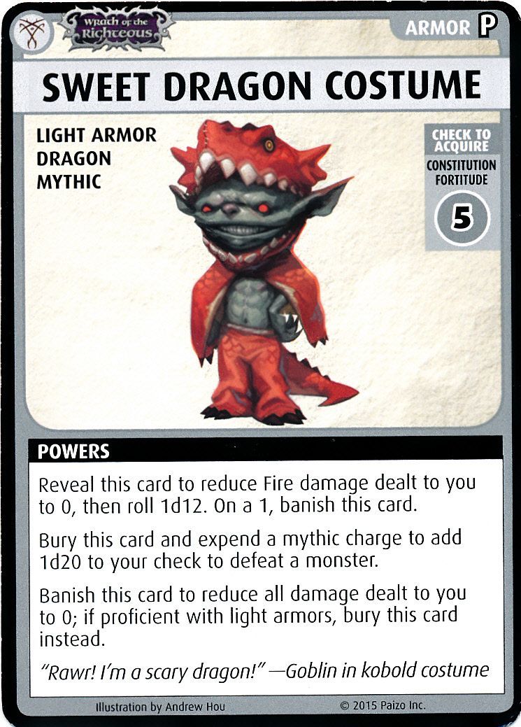 Pathfinder Adventure Card Game: Wrath of the Righteous – "Sweet Dragon Costume" Promo Card