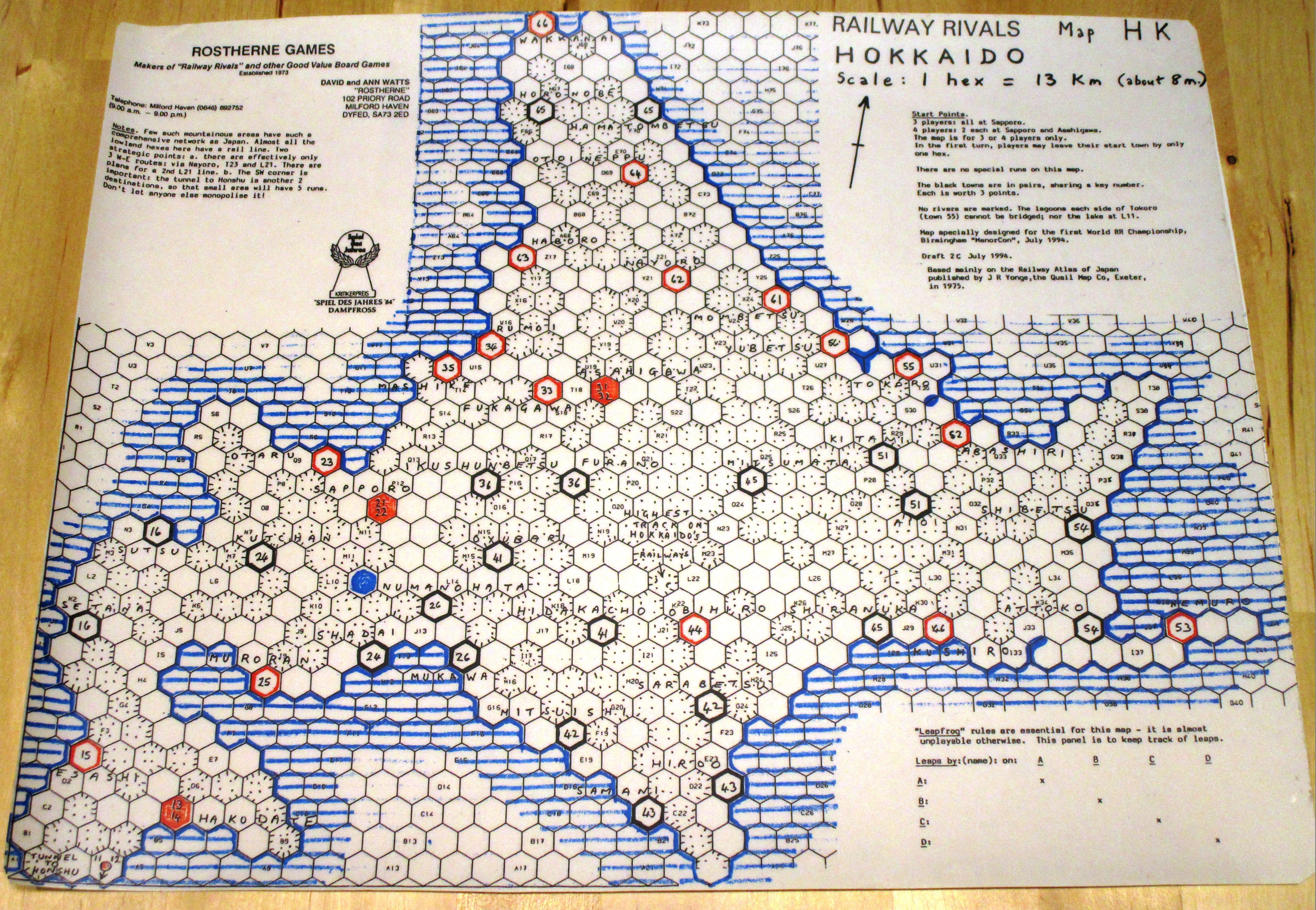 Railway Rivals Map HK: Hokkaido