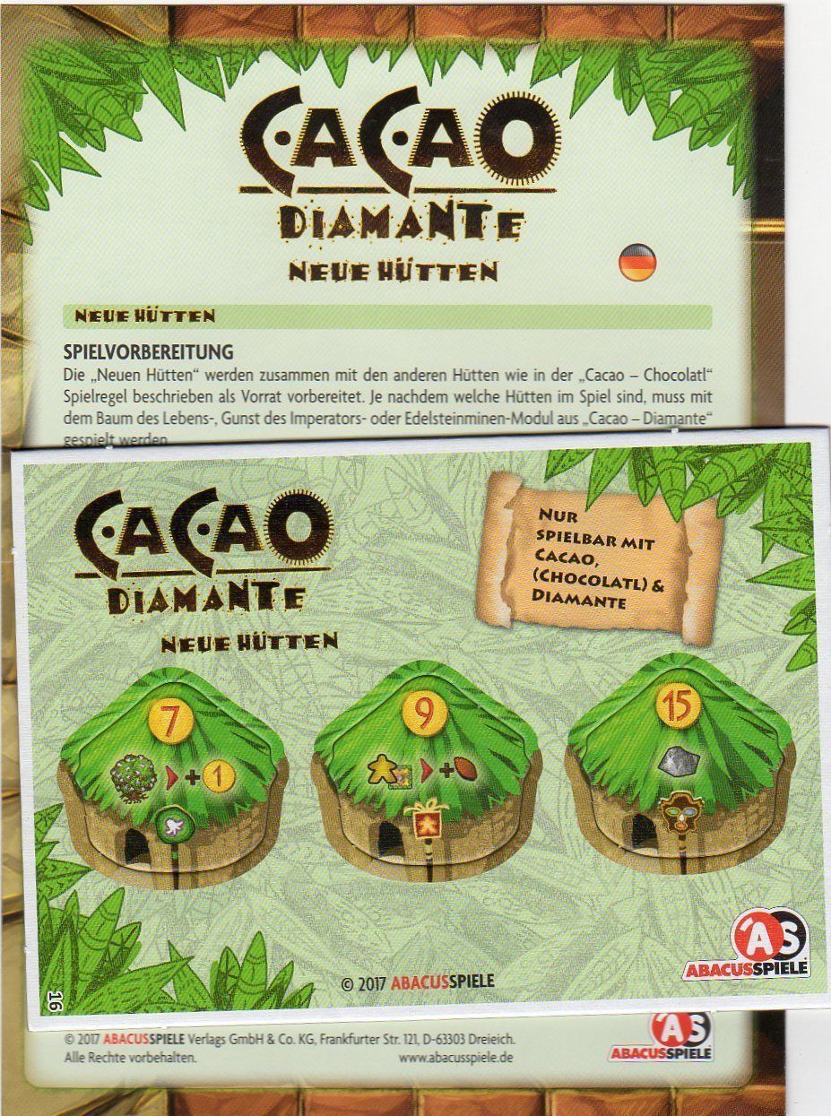 Cacao: Diamante – New Huts