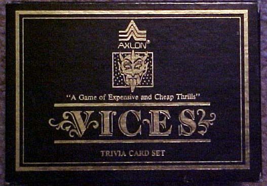 Vices Trivia Card Set