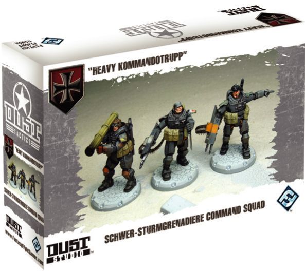 Dust Tactics: Schwer-Sturmgrenadiere Command Squad – "Heavy Kommandotrupp"
