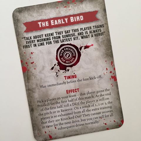 Blood Bowl (2016 edition): The Early Bird Special Play Promo Card