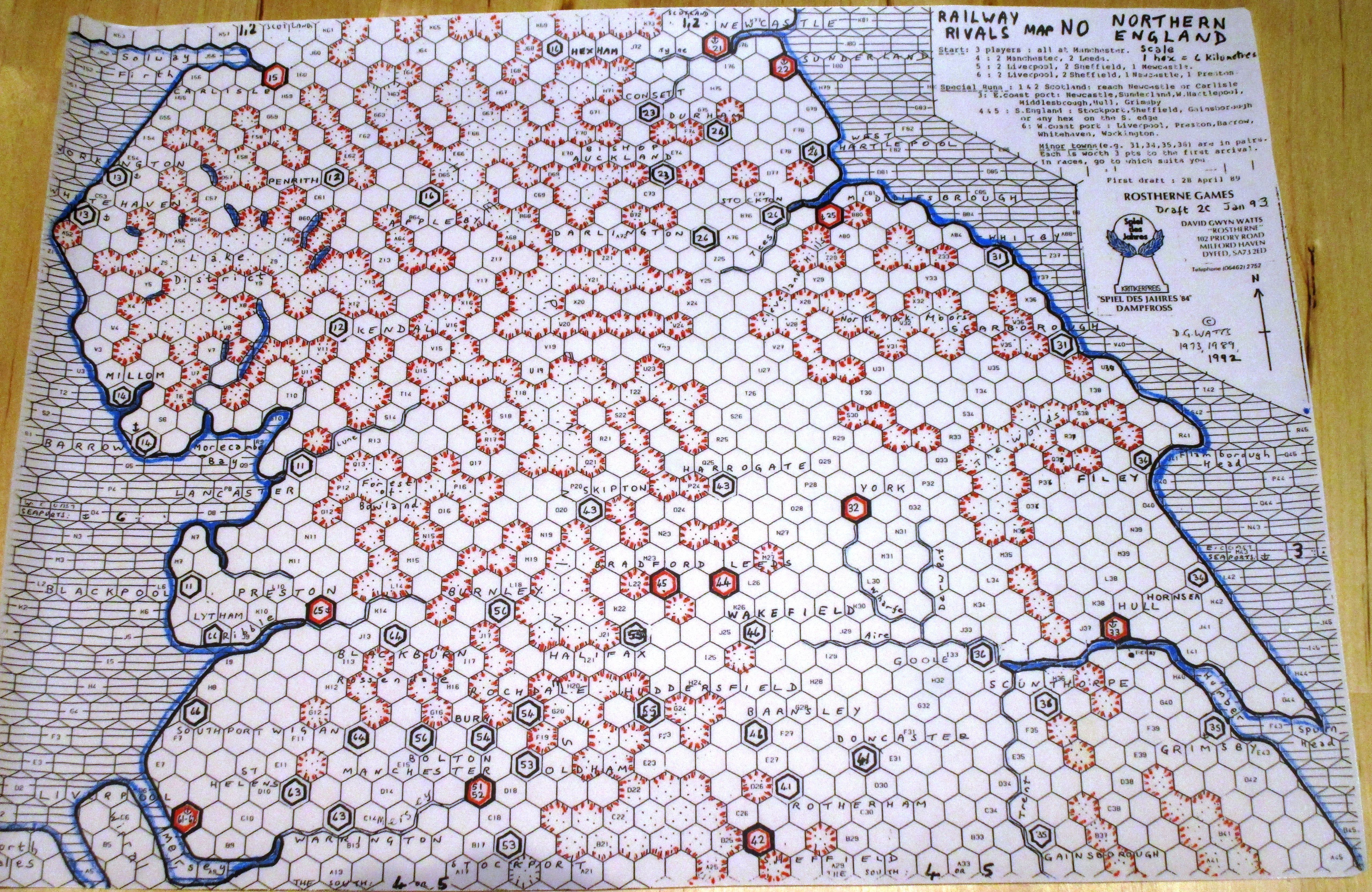 Railway Rivals Map NO: Northern England