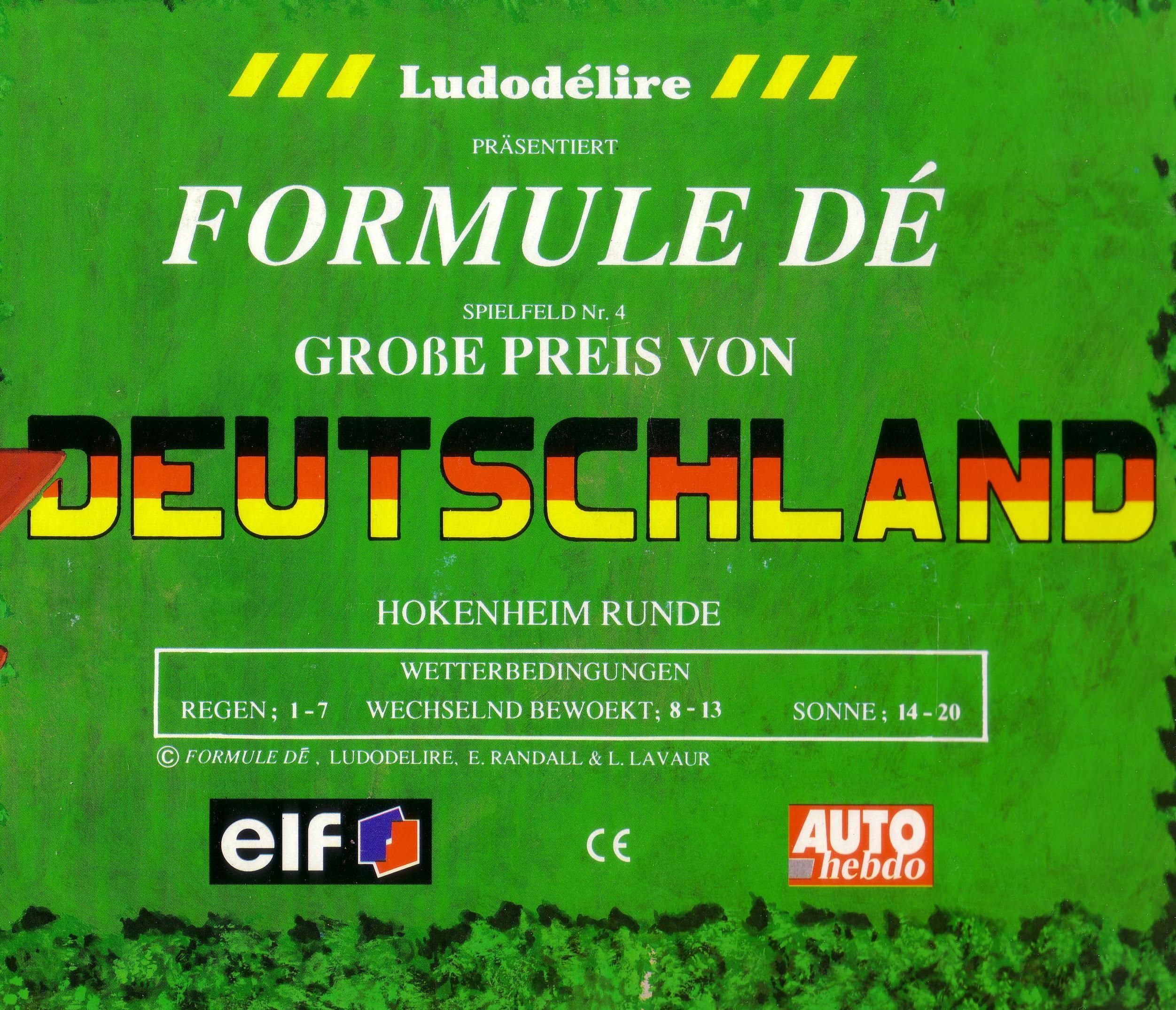 Formule Dé Circuit № 4: GROSSER PREIS VON DEUTSCHLAND – Hockenheim Ring