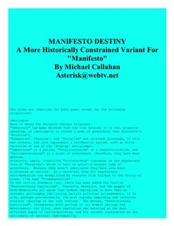 Manifesto Destiny