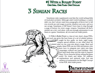 RPG Item: Bullet Points: 3 Simian Races