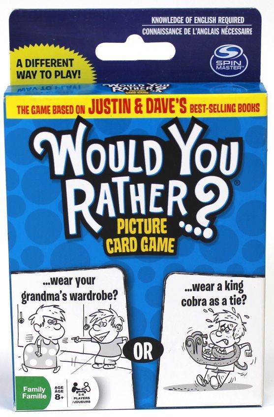 Would You Rather Picture Card Game doboz