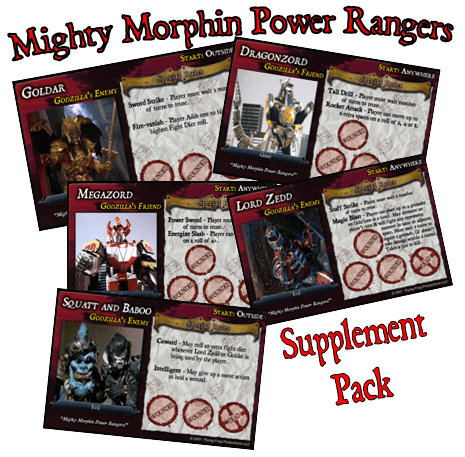 'Mighty Morphin' Supplement (fan expansion for Last Night on Earth)
