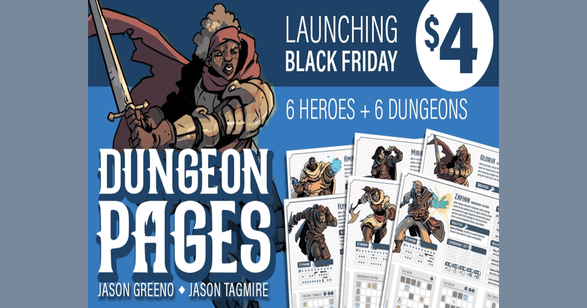 Kickstarter Dungeon Pages Juegos Roll & Write BoardGameGeek