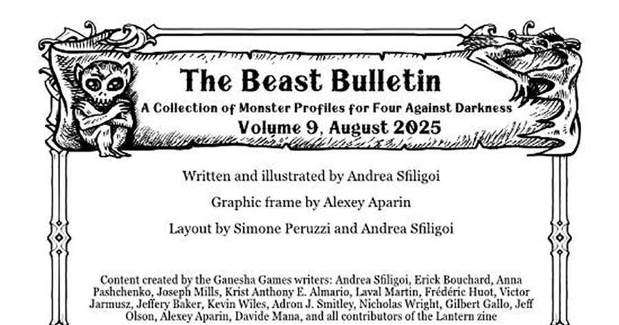 The Beast Bulletin (Volume 9 - Aug 2025) | Issue | RPGGeek