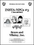 RPG Item: Insta-NPCs #03: Scum and Villainy, Inc.