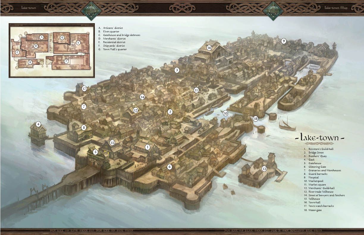 Laketown Middle Earth Map Ic] The Fellowship Of Five, Chapter 2: The Dragon's Waistcoat |  Boardgamegeek
