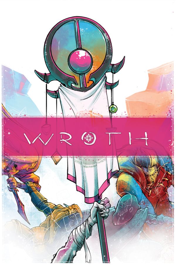 Wroth edizione italiana gioco da tavolo neon-fantasy controllo territorio per 1-4 giocatori - copertina Pendragon Game Studio