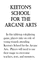 RPG Item: Keeton's School for the Arcane Arts