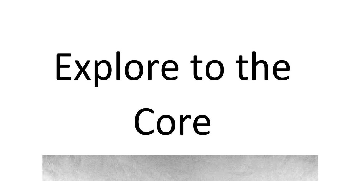 Explore to the Core | RPG Item | RPGGeek