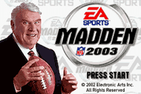 Video Game: Madden NFL 2003