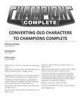 RPG Item: Champions Complete Freebies and Errata