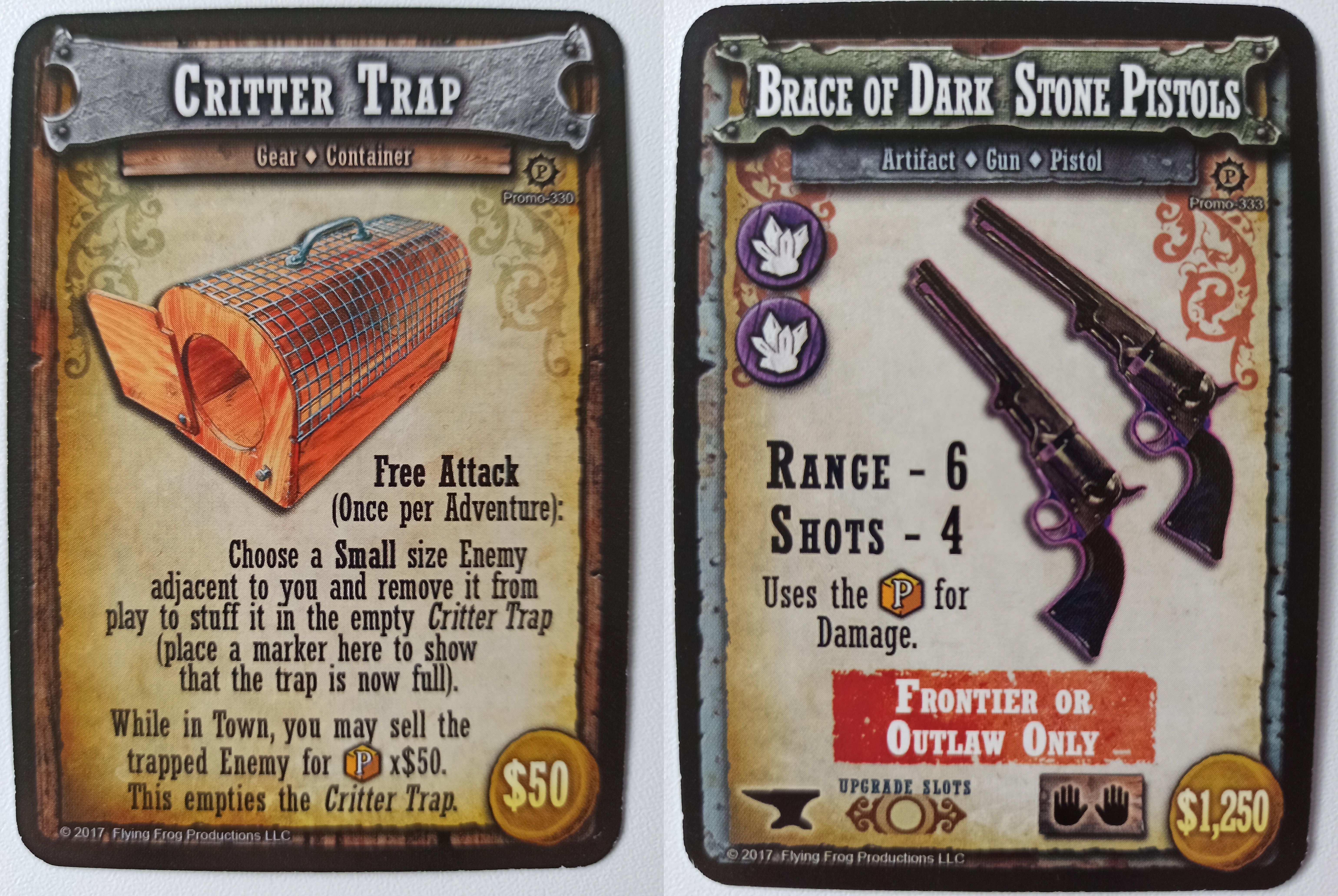 Shadows of Brimstone: DiceFest 2018 Promo Cards