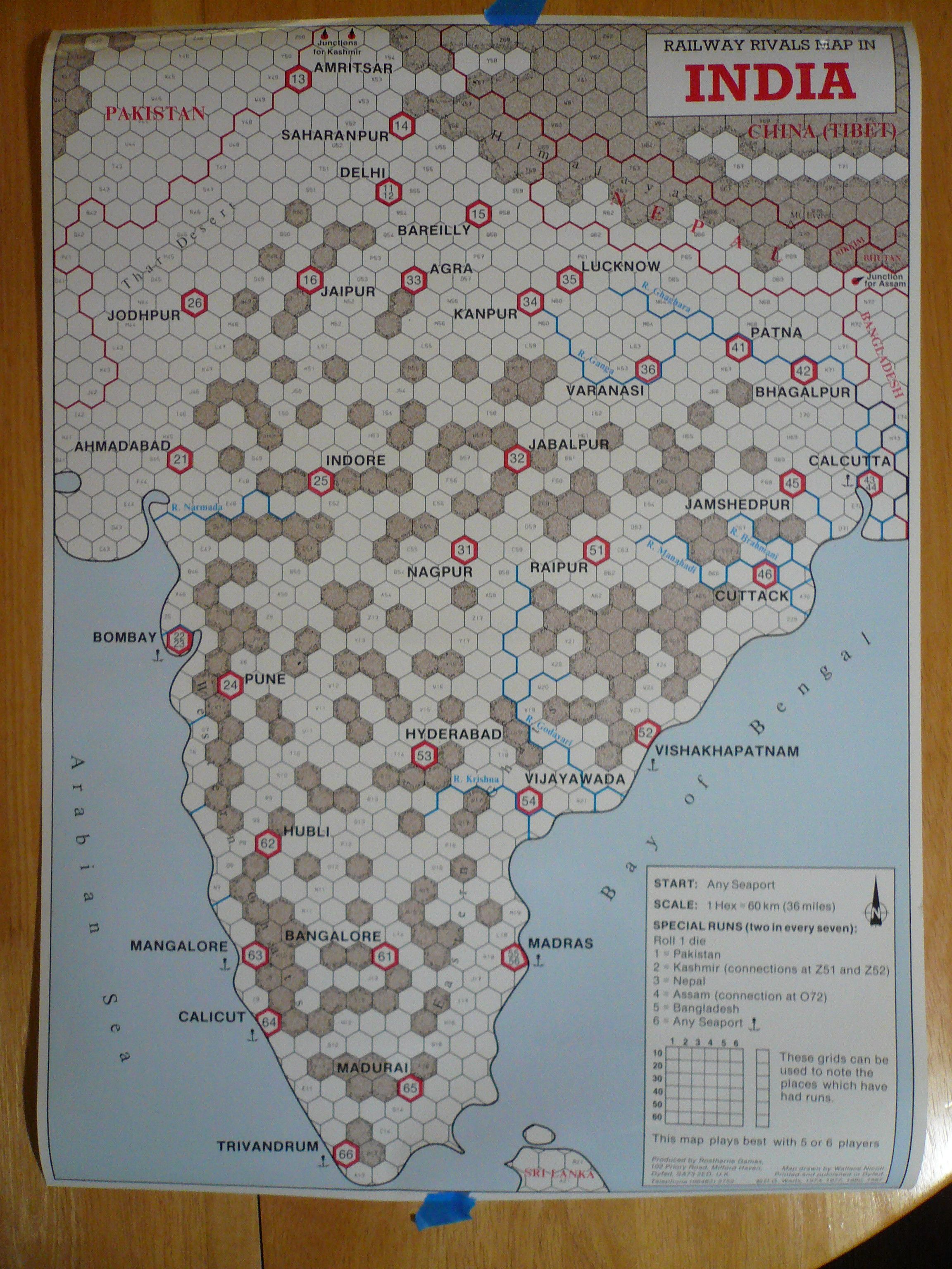 Railway Rivals Map IN: India