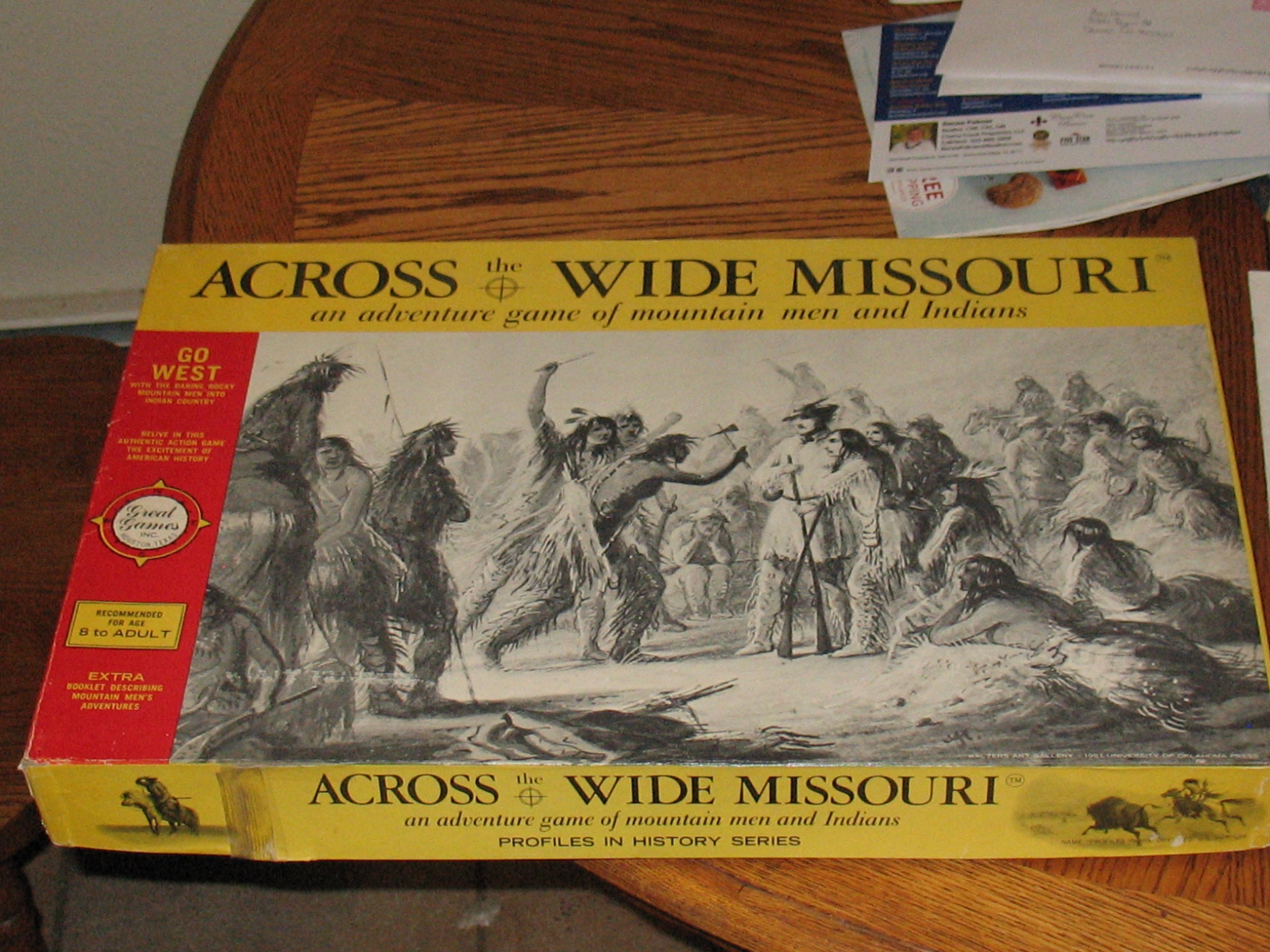 Across the Wide Missouri-An adventure game of mountain men and Indians box art