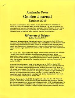 Equinox 2015: Riflemen of Saipan