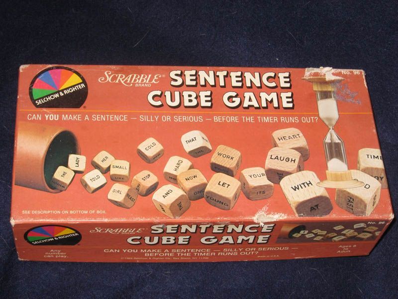 Scrabble Sentence Cube Game