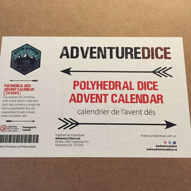 The 2019 Polyhedral Dice Advent Calendar | Caution: May Contain Wargame  Like Substance | BoardGameGeek