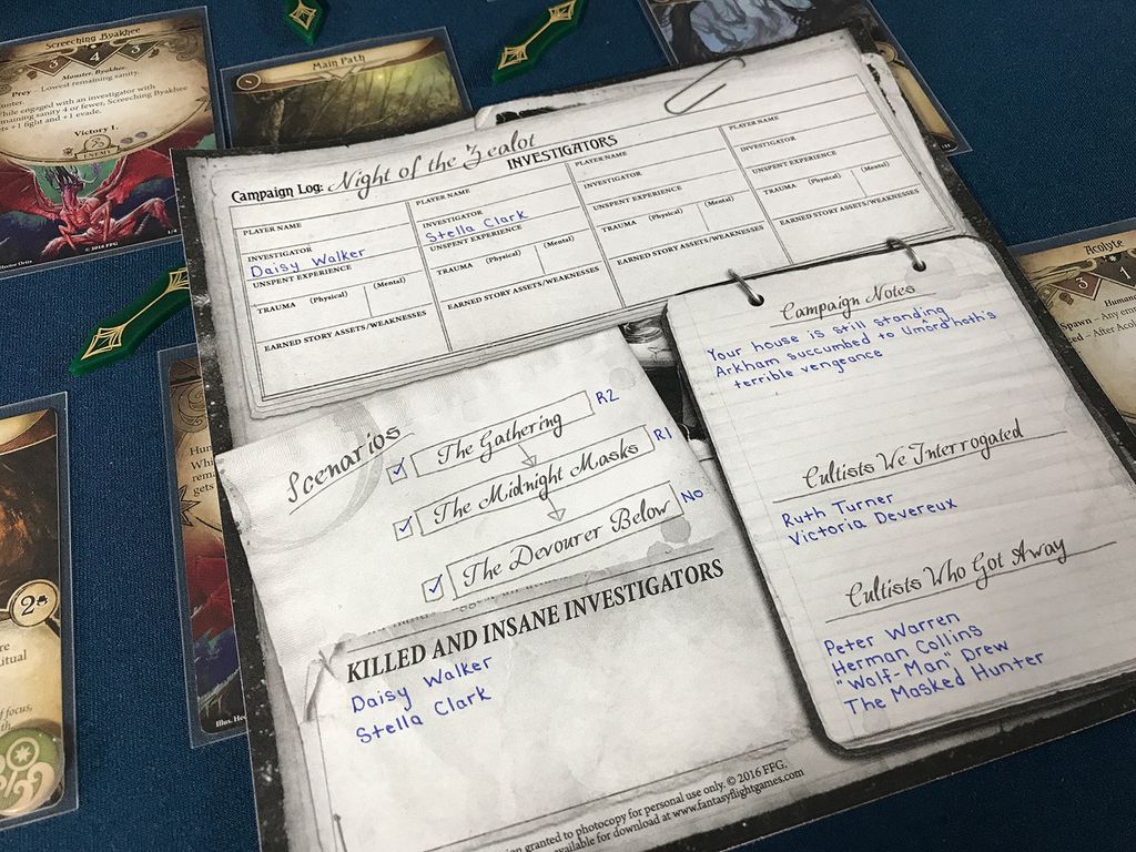 arkham horror card game campaign log Arkham Horror: The Card Game main image 1