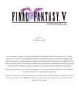 RPG Item: Final Fantasy V ファイナルファンタジーV