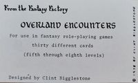 RPG Item: Overland Encounters: Fifth Through Eighth Levels
