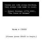 Video Game: Curses!