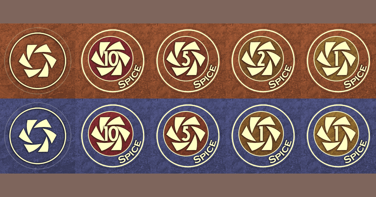 Spice Tokens Grand Dune 10 Player Variant BoardGameGeek