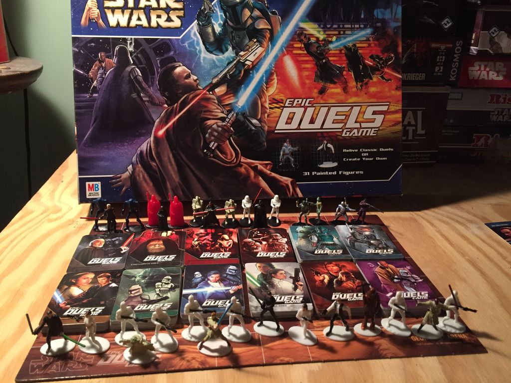 Star Wars Epic Duels Board Game Replacement Parts Instructions Cards Wound Die 