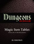RPG Item: Magic Item Tables