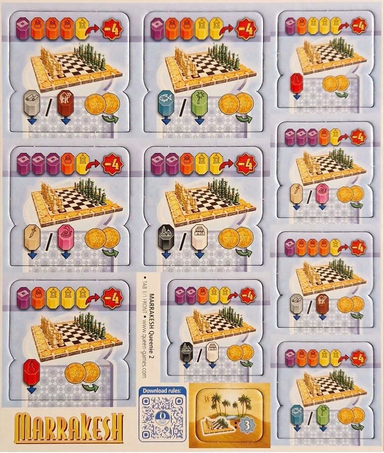 Marrakesh: Queenie 1 – Boats & Queenie 2 – Chess Sets