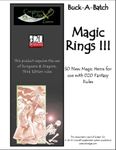 RPG Item: Buck-A-Batch: Magic Rings III