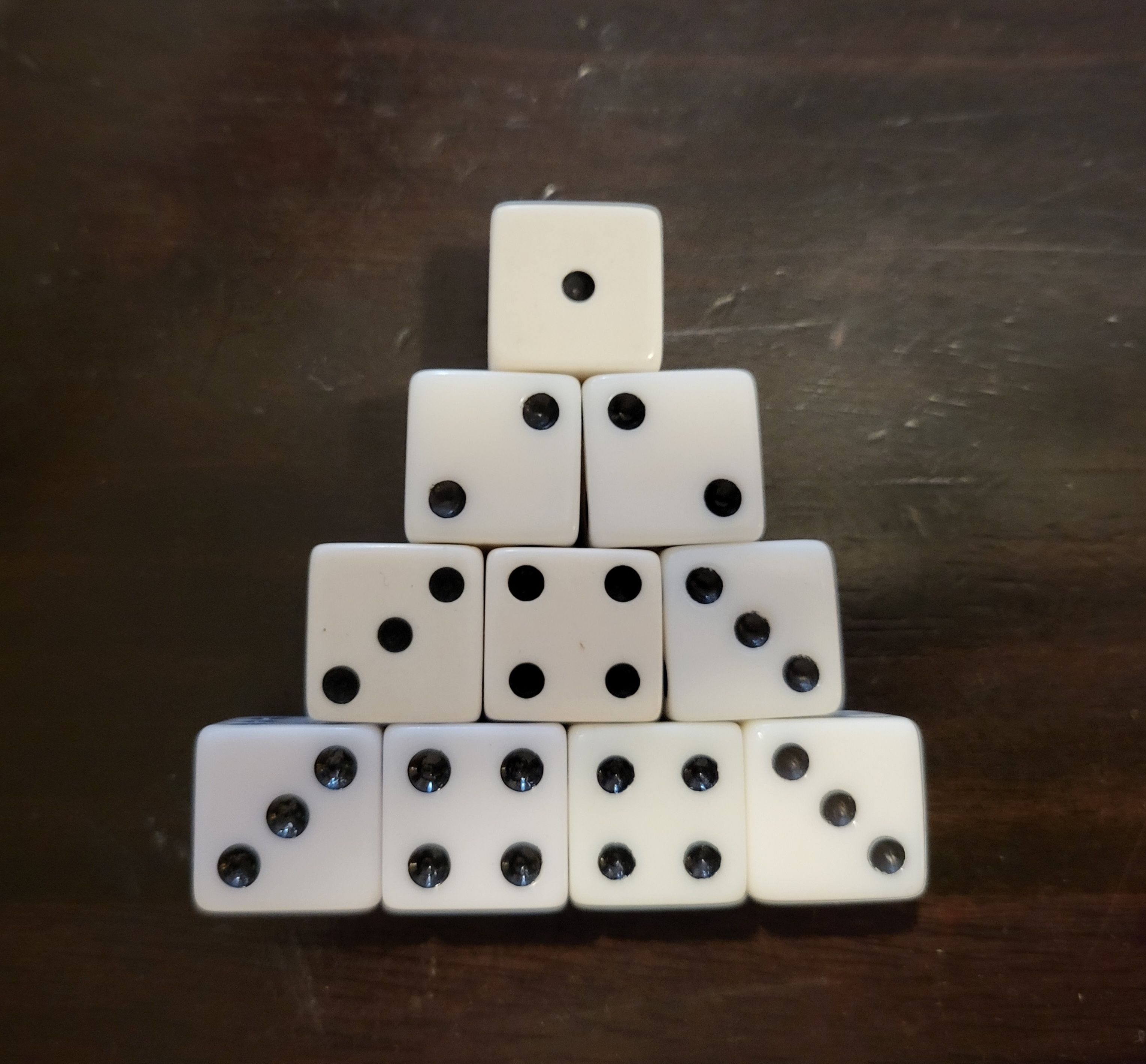 Pyramids of Dice