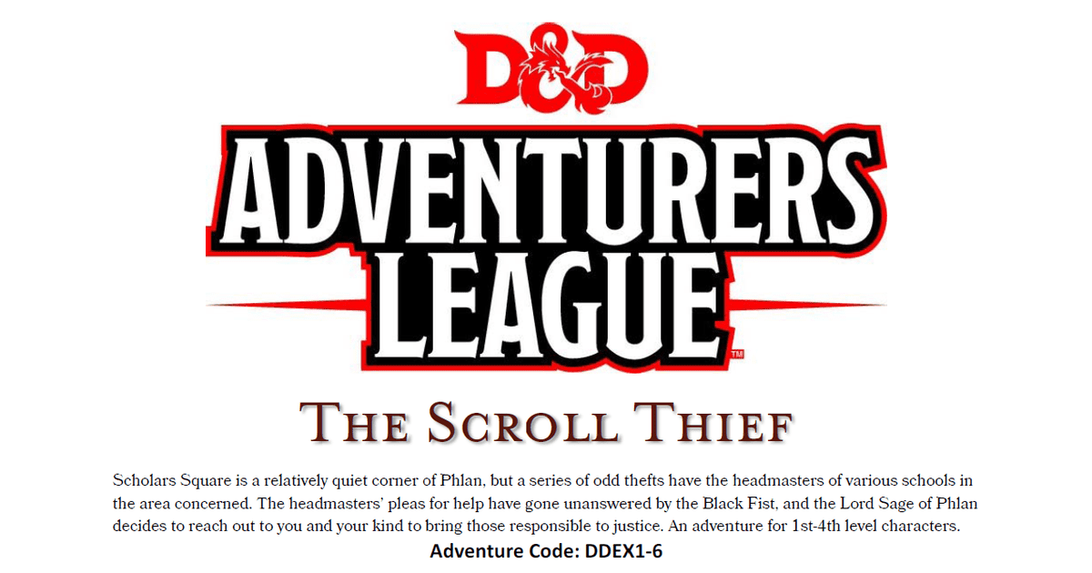 DDEX1-06: The Scroll Thief | RPG Item | RPGGeek