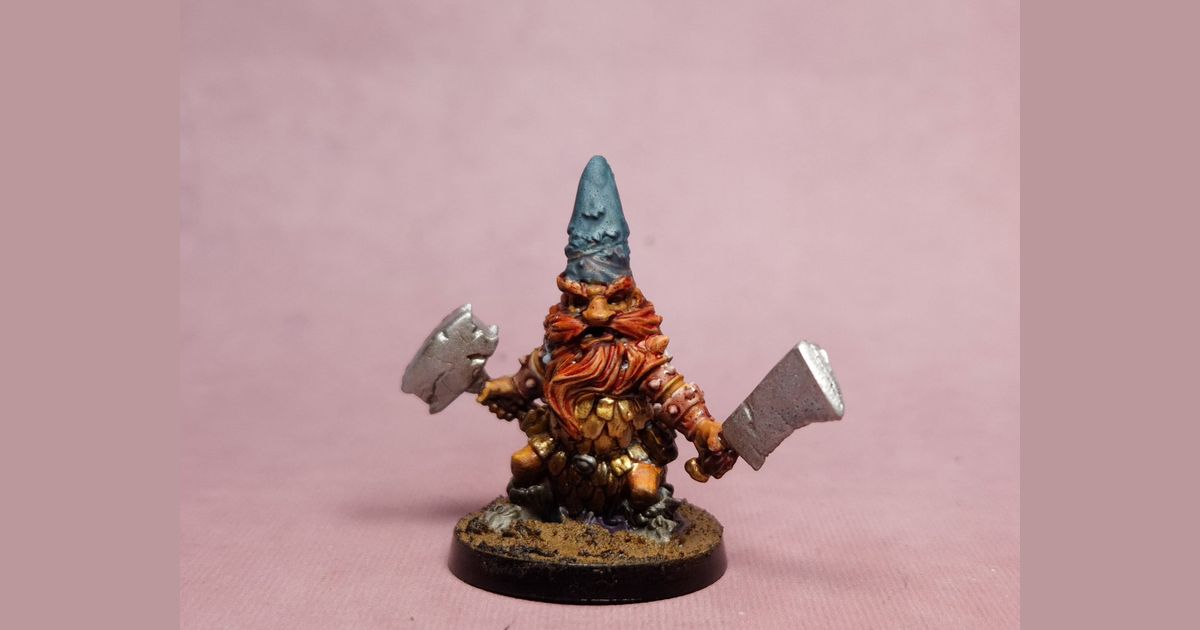 Massive Darkness: Dwarf Warrior Boss | Painted Boardgame minis