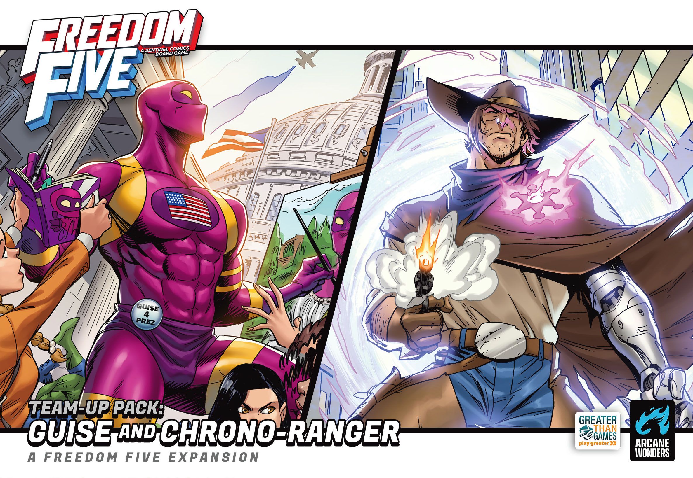 Freedom Five: Team Up Pack – Guise and Chrono-Ranger box art