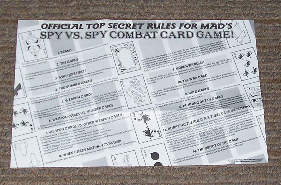Coperta Spy vs. Spy Combat Card Game